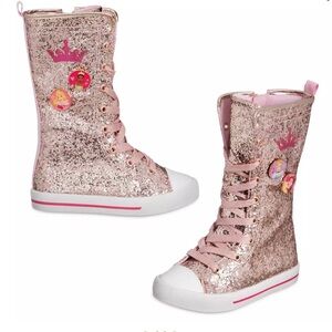 Disney Glitter Princess Boots High Rise Sneakers Girls Size 7